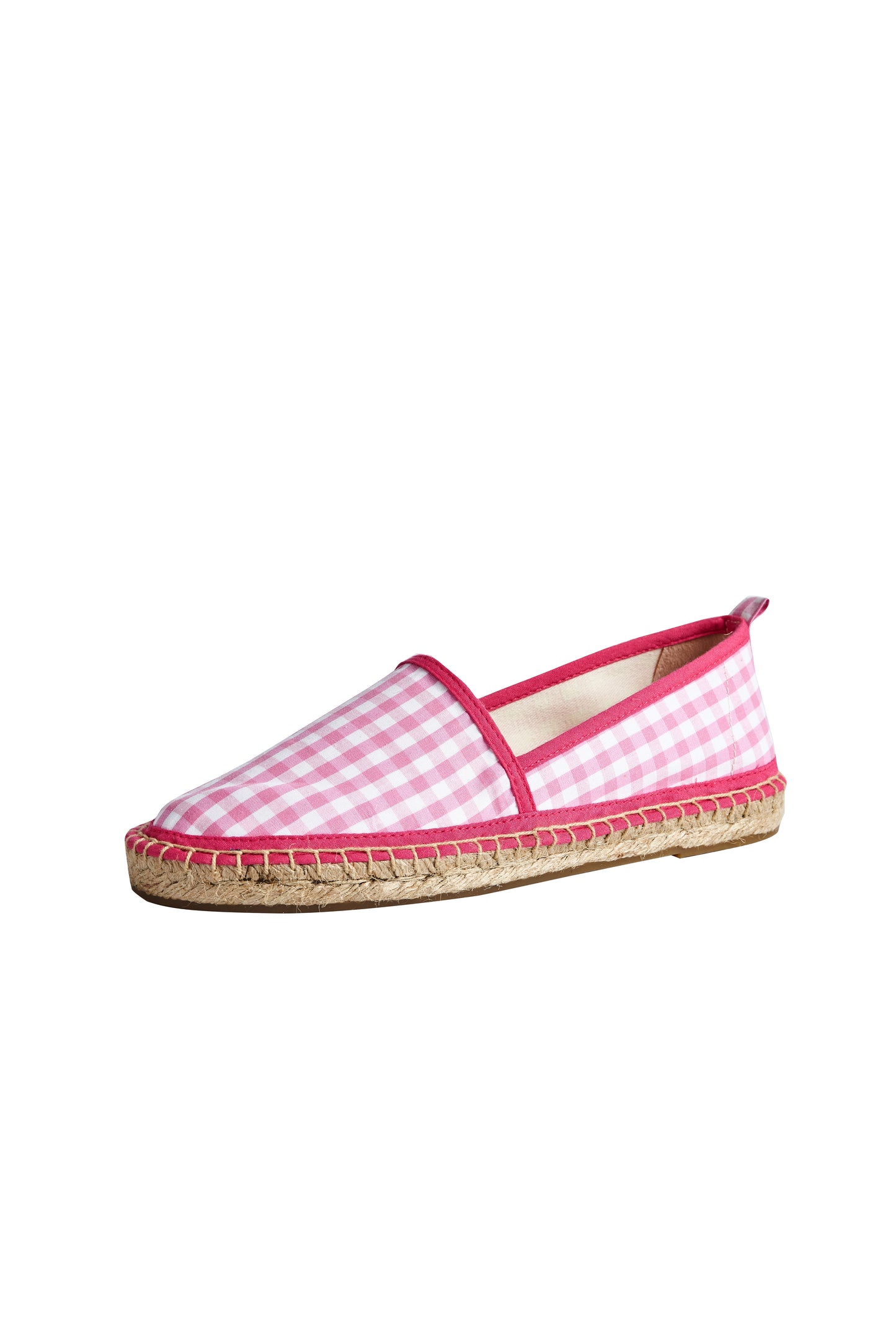 TALAMANTRA Handmade Women's Pink/Blue Gingham Espadrille